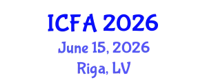 International Conference on Fisheries and Aquaculture (ICFA) June 15, 2026 - Riga, Latvia