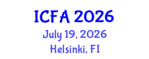 International Conference on Fisheries and Aquaculture (ICFA) July 19, 2026 - Helsinki, Finland