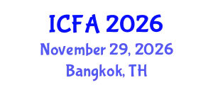 International Conference on Fisheries and Aquaculture (ICFA) November 29, 2026 - Bangkok, Thailand