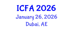 International Conference on Fisheries and Aquaculture (ICFA) January 26, 2026 - Dubai, United Arab Emirates