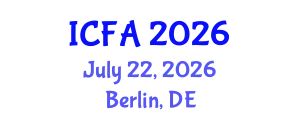 International Conference on Fisheries and Aquaculture (ICFA) July 22, 2026 - Berlin, Germany