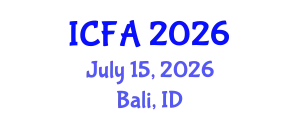 International Conference on Fisheries and Aquaculture (ICFA) July 15, 2026 - Bali, Indonesia