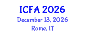 International Conference on Fisheries and Aquaculture (ICFA) December 13, 2026 - Rome, Italy