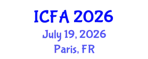 International Conference on Fisheries and Aquaculture (ICFA) July 19, 2026 - Paris, France