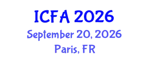 International Conference on Fisheries and Aquaculture (ICFA) September 20, 2026 - Paris, France