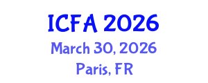 International Conference on Fisheries and Aquaculture (ICFA) March 30, 2026 - Paris, France