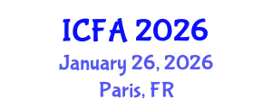 International Conference on Fisheries and Aquaculture (ICFA) January 26, 2026 - Paris, France