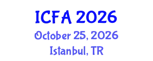 International Conference on Fisheries and Aquaculture (ICFA) October 25, 2026 - Istanbul, Turkey