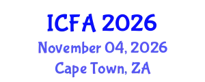 International Conference on Fisheries and Aquaculture (ICFA) November 04, 2026 - Cape Town, South Africa
