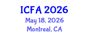 International Conference on Fisheries and Aquaculture (ICFA) May 18, 2026 - Montreal, Canada