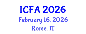 International Conference on Fisheries and Aquaculture (ICFA) February 16, 2026 - Rome, Italy