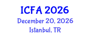 International Conference on Fisheries and Aquaculture (ICFA) December 20, 2026 - Istanbul, Turkey