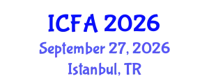 International Conference on Fisheries and Aquaculture (ICFA) September 27, 2026 - Istanbul, Turkey