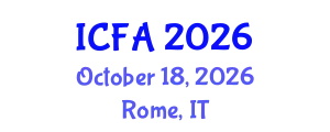 International Conference on Fisheries and Aquaculture (ICFA) October 18, 2026 - Rome, Italy