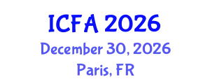 International Conference on Fisheries and Aquaculture (ICFA) December 30, 2026 - Paris, France