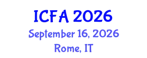 International Conference on Fisheries and Aquaculture (ICFA) September 16, 2026 - Rome, Italy