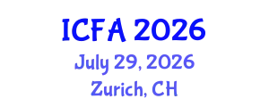 International Conference on Fisheries and Aquaculture (ICFA) July 29, 2026 - Zurich, Switzerland
