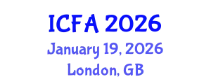 International Conference on Fisheries and Aquaculture (ICFA) January 19, 2026 - London, United Kingdom
