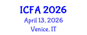 International Conference on Fisheries and Aquaculture (ICFA) April 13, 2026 - Venice, Italy