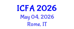 International Conference on Fisheries and Aquaculture (ICFA) May 04, 2026 - Rome, Italy