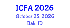 International Conference on Fisheries and Aquaculture (ICFA) October 25, 2026 - Bali, Indonesia