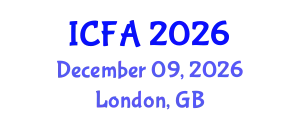 International Conference on Fisheries and Aquaculture (ICFA) December 09, 2026 - London, United Kingdom