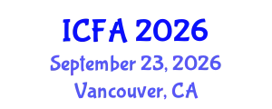 International Conference on Fisheries and Aquaculture (ICFA) September 23, 2026 - Vancouver, Canada