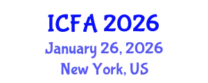 International Conference on Fisheries and Aquaculture (ICFA) January 26, 2026 - New York, United States