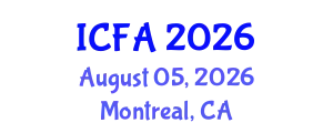 International Conference on Fisheries and Aquaculture (ICFA) August 05, 2026 - Montreal, Canada