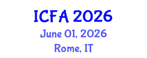 International Conference on Fisheries and Aquaculture (ICFA) June 01, 2026 - Rome, Italy