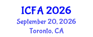 International Conference on Fisheries and Aquaculture (ICFA) September 20, 2026 - Toronto, Canada