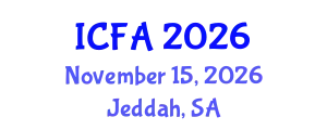 International Conference on Fisheries and Aquaculture (ICFA) November 15, 2026 - Jeddah, Saudi Arabia