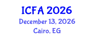 International Conference on Fisheries and Aquaculture (ICFA) December 13, 2026 - Cairo, Egypt