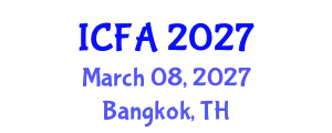 International Conference on Fisheries and Aquaculture (ICFA) March 08, 2027 - Bangkok, Thailand