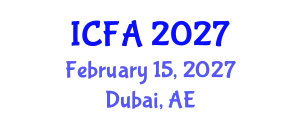 International Conference on Fisheries and Aquaculture (ICFA) February 15, 2027 - Dubai, United Arab Emirates