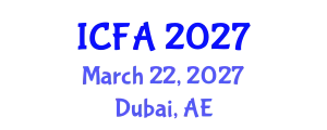 International Conference on Fisheries and Aquaculture (ICFA) March 22, 2027 - Dubai, United Arab Emirates