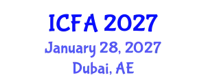 International Conference on Fisheries and Aquaculture (ICFA) January 28, 2027 - Dubai, United Arab Emirates