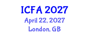 International Conference on Fisheries and Aquaculture (ICFA) April 22, 2027 - London, United Kingdom