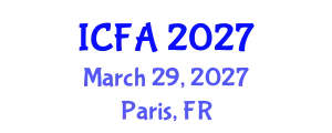 International Conference on Fisheries and Aquaculture (ICFA) March 29, 2027 - Paris, France
