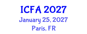 International Conference on Fisheries and Aquaculture (ICFA) January 25, 2027 - Paris, France
