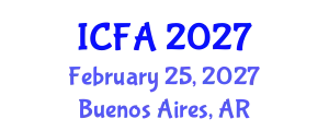 International Conference on Fisheries and Aquaculture (ICFA) February 25, 2027 - Buenos Aires, Argentina