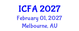 International Conference on Fisheries and Aquaculture (ICFA) February 01, 2027 - Melbourne, Australia