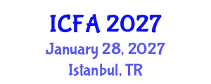 International Conference on Fisheries and Aquaculture (ICFA) January 28, 2027 - Istanbul, Turkey