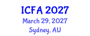 International Conference on Fisheries and Aquaculture (ICFA) March 29, 2027 - Sydney, Australia