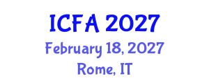 International Conference on Fisheries and Aquaculture (ICFA) February 18, 2027 - Rome, Italy