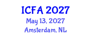 International Conference on Fisheries and Aquaculture (ICFA) May 13, 2027 - Amsterdam, Netherlands