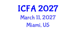 International Conference on Fisheries and Aquaculture (ICFA) March 11, 2027 - Miami, United States