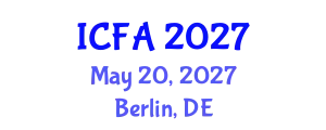 International Conference on Fisheries and Aquaculture (ICFA) May 20, 2027 - Berlin, Germany