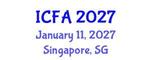 International Conference on Fisheries and Aquaculture (ICFA) January 11, 2027 - Singapore, Singapore