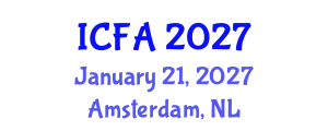 International Conference on Fisheries and Aquaculture (ICFA) January 21, 2027 - Amsterdam, Netherlands